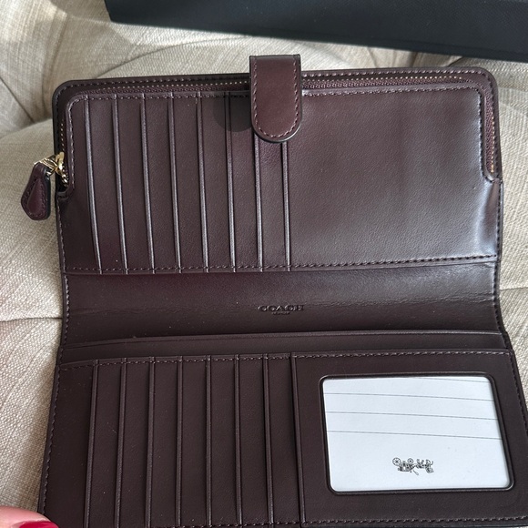 Coach  Leather Wallet with Gold Accents - Picture 3 of 9